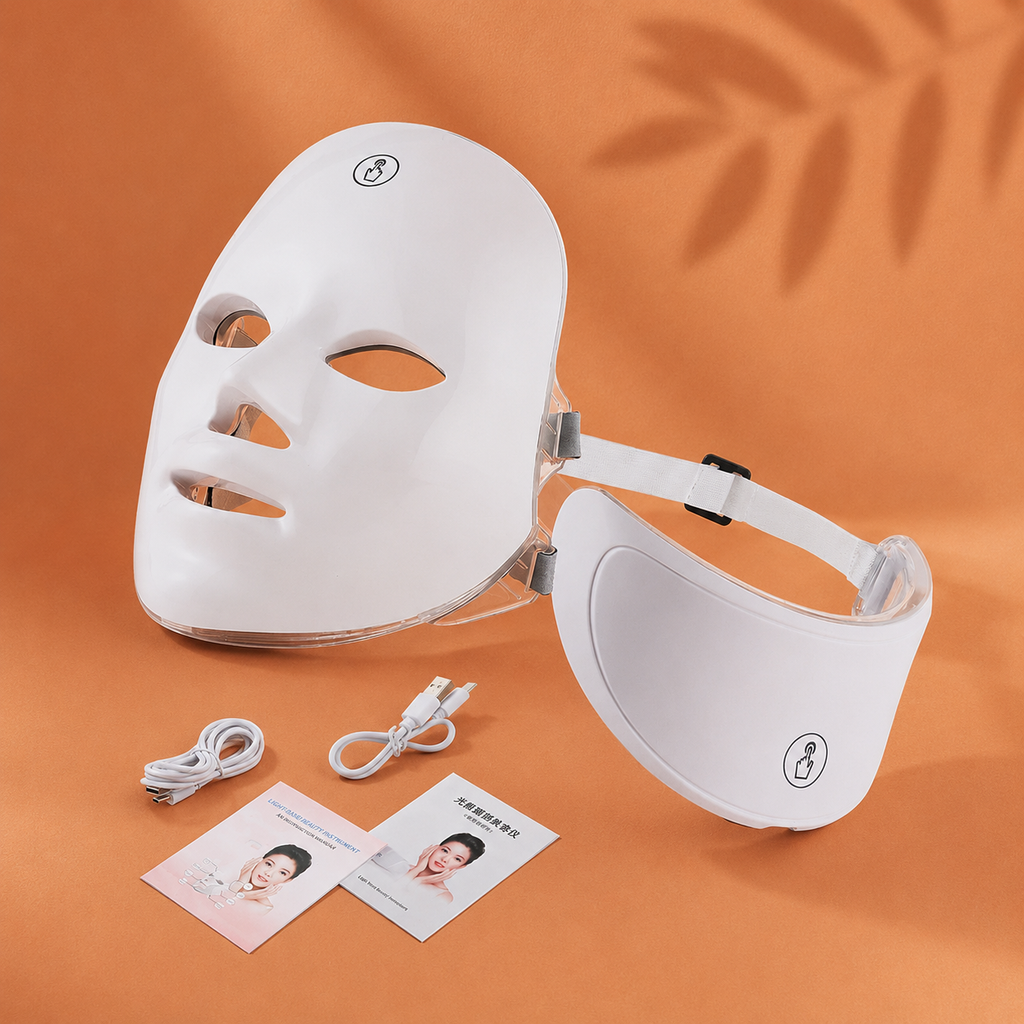 2 pieces LED Face & Neck Light Mask