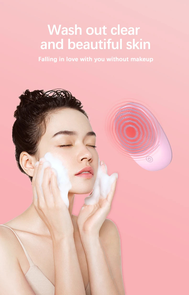 Soft Silicone Electric Facial Cleansing Brush