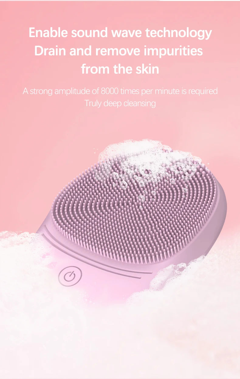 Soft Silicone Electric Facial Cleansing Brush