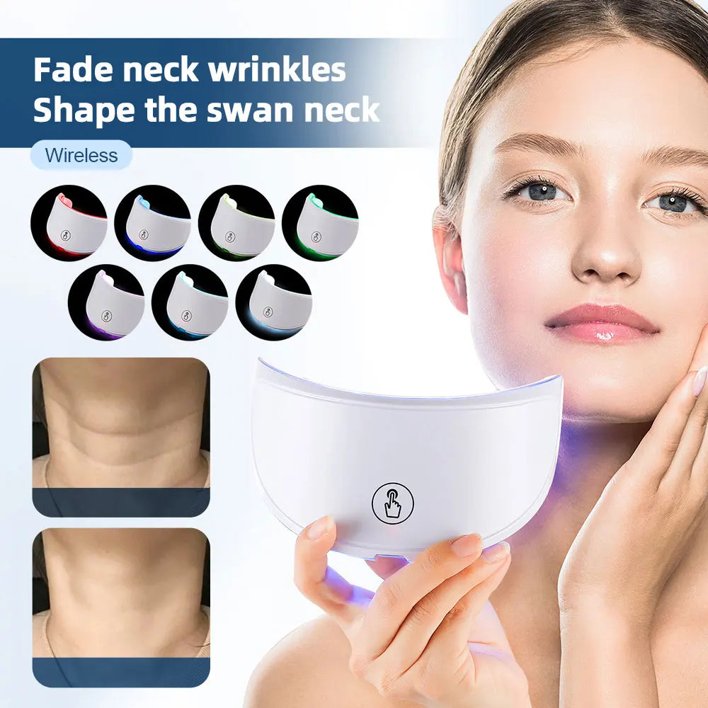 2 pieces 7-Color LED Face & Neck Light Therapy System
