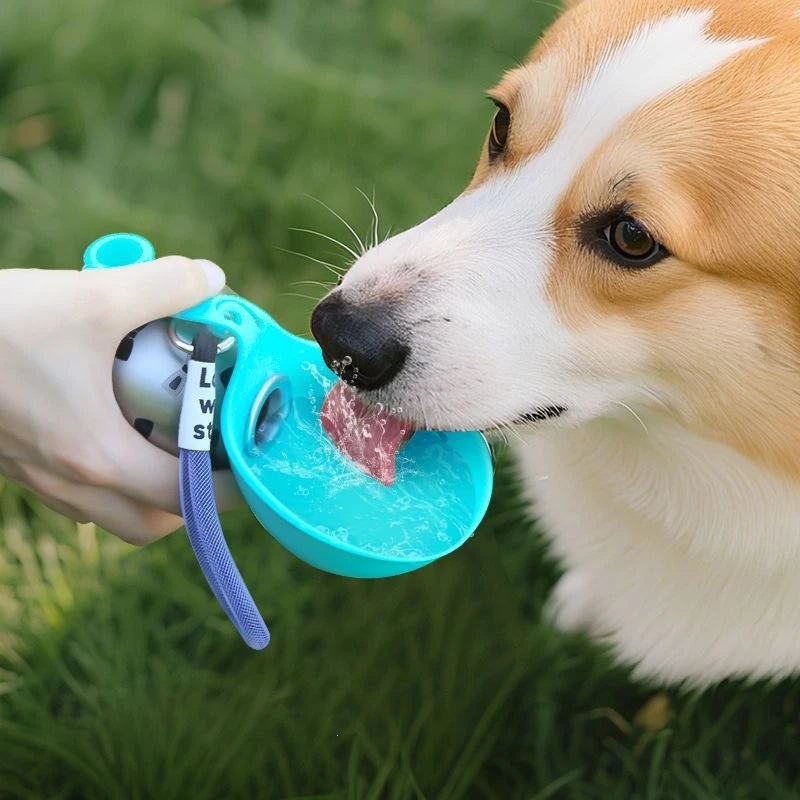 3 in 1 Portable Pet Water Bottle New 400ml Dog Water Dispenser with Poop Bag Container Leakproof Dog Drinking Bottle