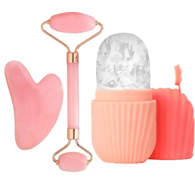 Ice Face Roller & Gua Sha Set – Facial Massage, Cooling & Skincare Tool