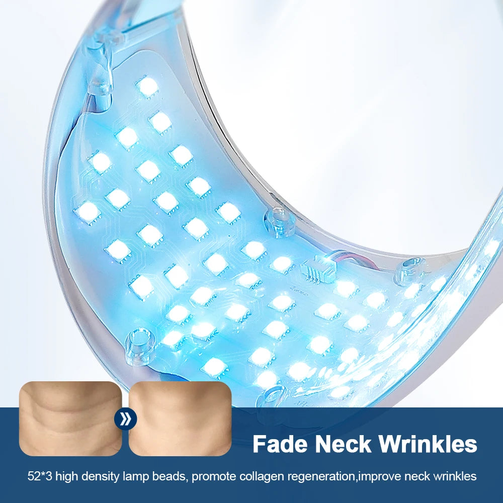 Wireless 7 Colors LED Face & Neck Skin Tighten Rejuvenation Facial Neck Mask