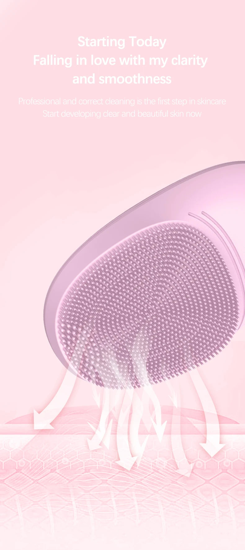 Soft Silicone Electric Facial Cleansing Brush