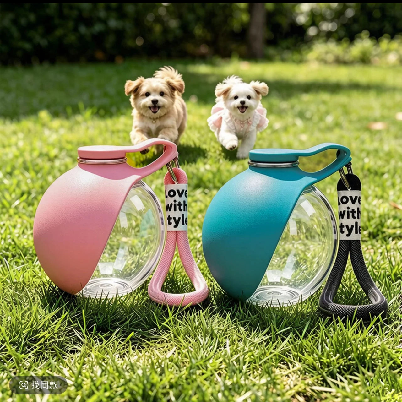 3 in 1 Portable Pet Water Bottle New 400ml Dog Water Dispenser with Poop Bag Container Leakproof Dog Drinking Bottle