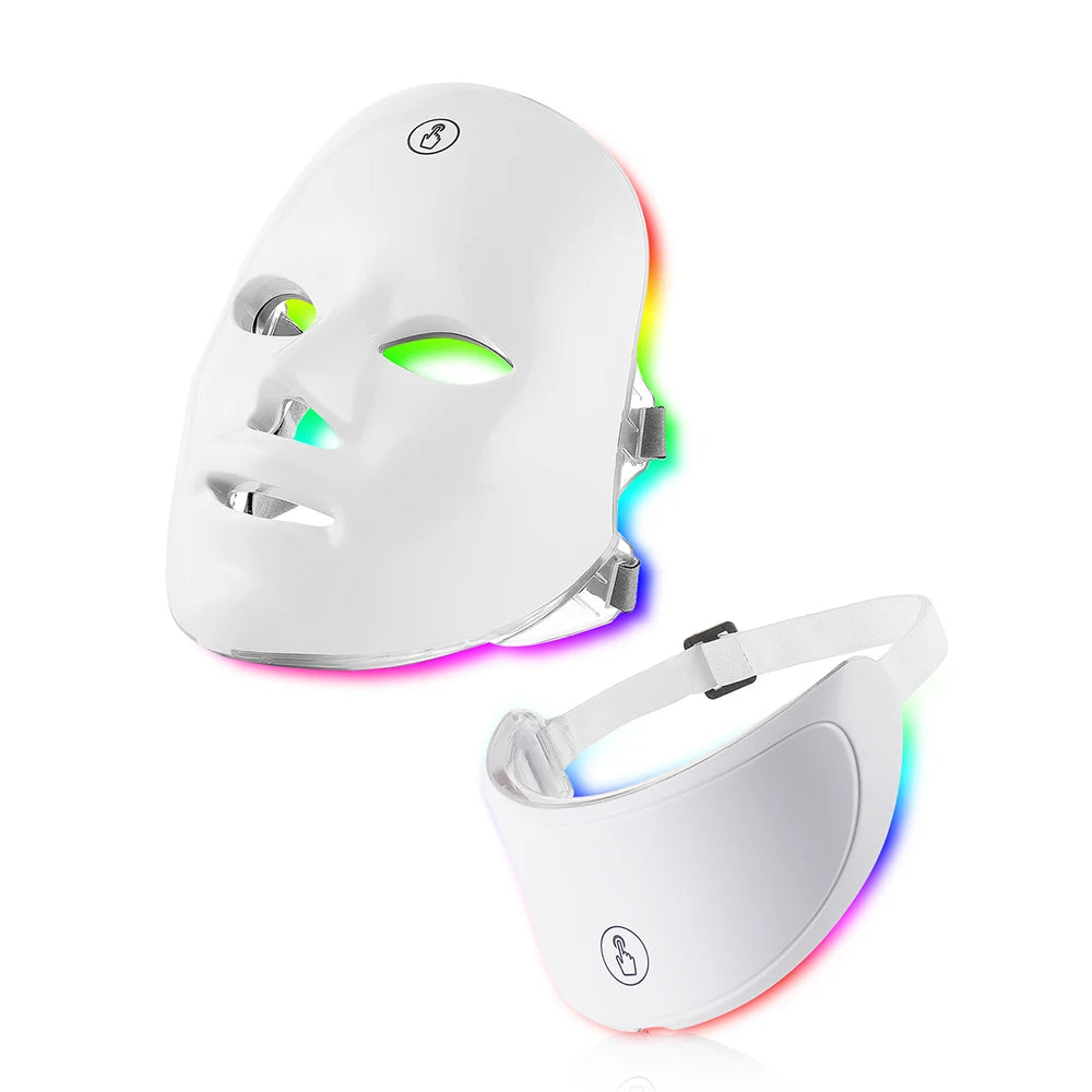 2 pieces 7-Color LED Face & Neck Light Therapy System