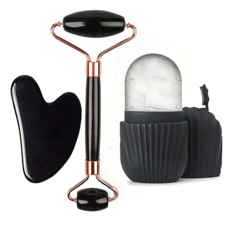 Ice Face Roller & Gua Sha Set – Facial Massage, Cooling & Skincare Tool