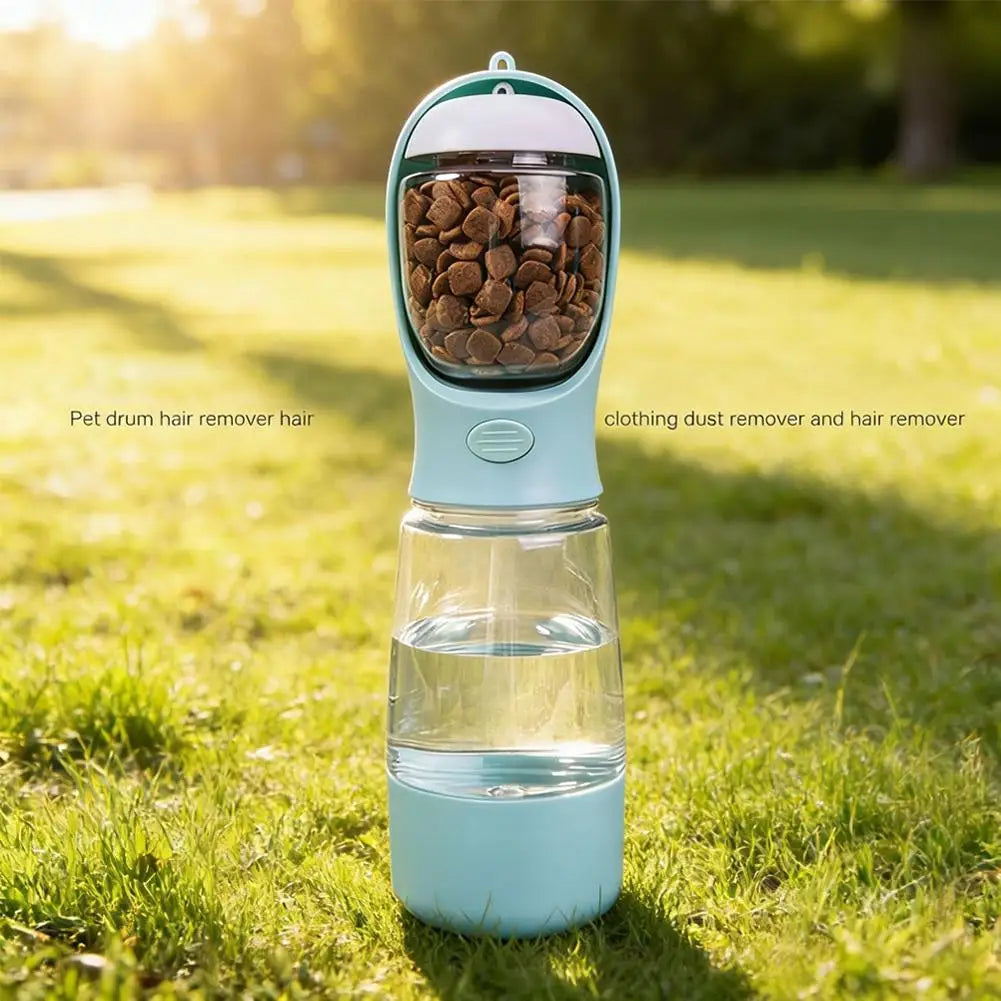 3-in-1 Portable Dog Water Bottle with Collapsible Food & Water Bowl